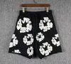 Mens Tear Designer Puff Print the Cotton Wreath Pants Black Green Shorts S-XL L6