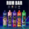 Authentique QST RUM BAR 9000 Puffs Jetable E Cigarettes Vape Pen 13,5 ml Pré-rempli Mesh Coil Pods Cartouche 600mAh Batterie rechargeable Vaporisateur 9000 Puff