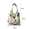 Totes Embroidered Butterfly Lace Vest Bag Leisure Tote Travel Canvas Shoulder Bags For Woman Girl