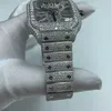 Tester di alta qualità personalizzare VVS VVS Moissanite Diamond Hip-Hop Electricity Skeleton Watch