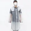 Raincoats Transparent Raincoat Lovely Lightweight Rainwear Rain Ponchos One- Piece Hooded For Camping Hiking ( XL Black )