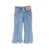 Jeans per ragazze Autunno Primavera Pantaloni in denim casual Pantaloni principessa Autunno Moda per bambini per 27 anni 240318