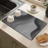 Carpets Diatomite Mat Dish Drainer Kitchen Drain Pad Absorbent Tableware Rug Bottle Cup Placemat Sink Dishes Coffee Rugs