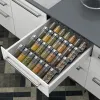 Racks Spice Drawer Organizer Acrylic Spice Rack 4 Tier Spices Organizer för köksskåp Herb och kryddor Justerbar design