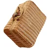 Baskets Props Woven Basket Imitation Rattan Suitcase Retro Handwoven Bathroom Organizer Picnic Hamper Container