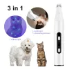 Trimmers Dog Clippers 3 in 1 Cordless Pet Trimmer LED Light Clipper Pet Paw Fur Cutter Machine Cat Puppy Quiet Grooming UV Moss Light