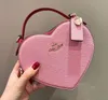 C Desinger Heart Bag Mini Cute Shoulder Bag Women coabag Handbag Vintage Cloudy Tote Leather Fashion Pink Crossbody 18-15-6.5CM