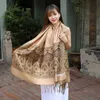 Sarongs nya heta mode kvinnor dubbelsidiga paisley siden pashmina scarf väska sjal vintage elegant halsduk gratis leverans 24325