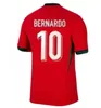 Portugal voetbalshirts 2024 2025 HEREN SET KIDS KIT Speler versoin PEPE JOAO FELIX voetbalshirts B.FERNANDES BERNARDO R.SANCHES DIOGO J RONALDO 22 23 24 25 lange mouw