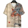 Carto Cat Graphic Men's T-shirt 3D Impresso Casual Pulôver Para Homens Verão O-pescoço Moletom Tops Soltos Diariamente Manga Curta Tees U42t #