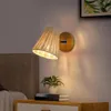 Wall Lamp Rattan Sconce Mounted Angle Adjustable Bedside For Cafe El