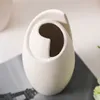 Vasos nórdico estilo simples vaso branco biscoito flor receptáculo sala de estar decoração simples cerâmica jardiniere