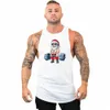 2023 New Gym Brand Fitn Clothing Bodybuilding Singlets Tank Top Men Muscle Shirt Sportwear Vests Cott Stringer Tops k471#