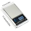 Hushållsskalor Elektronisk smyckeskala 100/200/500G LCD Digital fickskala matlagning Bakning Bakning Herbs Gold Gram Scale Precision Mini Kitchen Scale 240322