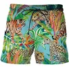 Nya Jungle Animals Bermuda Shorts för herrkläder unisex strand kort överdimensionerad 2022 avslappnad sommar 3d tryck Sweatpants 363d#