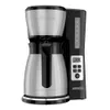 BLACK+DECKER 12 Cup Hot Programmable Coffee Hine, Using Brew Strength and VORTEX Technology, Black/steel Color, CM2046S