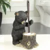 Brushes Creative Bear Shape Resin Toilet Brush Classic American Style wc Accessories Toilet Bathroom Accessories