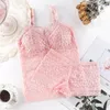 BRAS SEXY LACE BRA LADER PLUS STORLEK LINGERIE SOILD Underkläder Kvinna BRALETTE Sömlös rör Sleep Tops Set Pure Desire Underwears