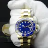 Fabriksleverantör Luxury 18k Yellow Gold Sapphire 40mm Mens Wrist Watch Blue Dial and Ceramic Bezel 116618 Steel Automatic Movement180s