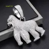 VVS completo Moissanite Iced Out Gorilla Pingente Bling 925 Sterling Silver Pass Diamond Test Luxo Hiphop Jóias Para MenHip Hop Personalidade Pingente