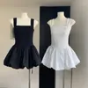 Casual Dresses Korean Style Summer Elegant Ballet Mini Dress Sexy Sweet Y2k A-line Women French Retro High Waist Fashion