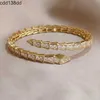 2024 Bracelet Designer Women Top Quality Bangle Snake Bone Full Diamond Bracelet Female Classic Silver Diamond Open Bracelet Female Versatileq cruciani bracelets