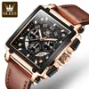 olevs 9919 aangepast logo steen geschenken waterdichte digitale sporthorloges luxe lederen band horloges herenpols herenpols mode klassiekers quartz horloge