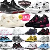 4 Basketballschuhe für Männer und Frauen, 4S Military Black Cat Pink Thunder Midnight Navy White Oreo Metallic Sail Herrentrainer Größe 5,5–13 Sneakers