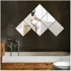 Lustra kwadratowe lustro 3D dekoracyjne lustro ścienne DIY do salonu sypialnia samozadowolenia akrylowe naklejki ścienne Ustawienie dekoracji ściany