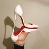 Designer Women High Heel Shoes Red Shiny Bottoms 8cm 10cm 12cm Thin Heels Black Nude Patent Leather Woman Pumps with box 35-44