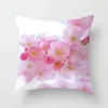 Cherry Blossom Rose Flower Throw Pillow Cover Sofa Decoration Bedside Car Seat Cushion Room Home 240325