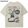 Hiphop t-shirt streetwear japanese kanji anime tryckt t shirt män harajuku bomull casual tshirt sommar kort ärm toppar 240318