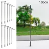 装飾的な置物Ho oo Scale Lamp Post Model Model Railway Right Light Lights LEDレイアウトアクセサリー104mm 10pcs/set 20ma