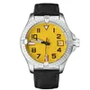 2022New Design Automatic Watches Mens Luxury Fashion Yellow Dial Sport Watch Men Mécanique Montre à bracelet Orologio Uomo223j