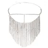 Hair Clips Sparkling Mask Chain Decoration Fashionable Long Tassels Crystal Masquerades Party Decorations