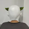 Máscaras espeluznantes, máscara de payaso con cuernos verdes, cubierta para la cabeza, máscara de látex aterradora, Halloween, carnaval, fiesta, Cosplay, máscaras de cabeza completa de payaso