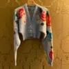 Sweatshirts pour hommes à capuche pour hommes MIU MUMA HAIMAO CARDIGAN CARTIGAN ROSE JACQUARD EXQUISITE SLAPINET TRICHEDE VEL