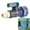 Connettori Kit deviatore per botte di pioggia Rubinetto per botte di acqua in PVC 3/4 Raccordi Valvola a sfera Rubinetto da giardino per 10 litri 20 litri 50 litri 100 Lite