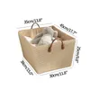 Handheld Woven Basket Organzier Laundry Clothing Storage Baskets Reusable Sundries Book Toys Box Home Organizer 240319