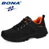 Boots BONA 2020 New Designers Popular Hiking Shoes Man Nubuck Leather Mesh Outdoor Men Sneakers Climbing Shoes Men Sport Shoes Trendy