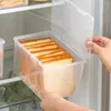 Platos para el hogar, caja de almacenamiento de pan tostado de plástico transparente de grado fresco, contenedores de decoración de cocina, pan a prueba de fugas Pp