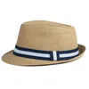 Wide Brim Hats Bucket Hats New Summer Fedora Mens Hat Elegant Retro Womens White Beige Brim Top Jazz Beach Unisex Classic Hat J240325