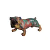 Sculture dipinte arte colorata Chihuahua cane statua scultura figurine da collezione desktop resina artigianale Bulldog miniature statua in miniatura