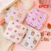 Storage Bags 6PCS Sanitary Napkin Bag Tampon Organization Cartoon Coin Purse Makeup Data Cables Lipstick Earphone