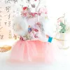 Vestidos chinês nó saia roupas para cães vestido de ano novo roupas para cães moda quente kawaii pet traje outono inverno ropa para perro