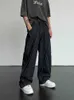 Jeans pour hommes 2023 nouveaux jeans d'été hommes patchwork denim tissu hommes surdimensionné lâche décontracté large jambe pantalon vêtements de rue Harajuku vêtementsL2403