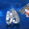 % 100 gerçek 925 STERLING Gümüş Moissanit Küpe Kadınlar İçin Düğün Nişanlığı 0.3Ct Moissanit Elmas Hoop Küpe Takı