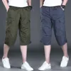 2024 Oversized Cropped Shorts, Loose Fitting Multi Pocket Men's Workwear Shorts