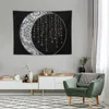 Tapeçarias Star Strung Moon: Glimmer (backround preto) Tapeçaria Nordic Home Decor Ornamentos de quarto para quartos