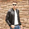 aviati Autumn Genuine Black Leather Bomber Jacket Men Sheepskin Real Leather Flight Jacket Slim Pilot Coats Veste Cuir Homme q0RH#